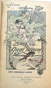 VIER JAHRESZEITEN/ZEITSCHRIFT DES../LOUIS MORIN/ED OLLENDORFF/1901/SCHWARZE KATZE/KARNEVAL/SCHÖN - Bild 1 von 7