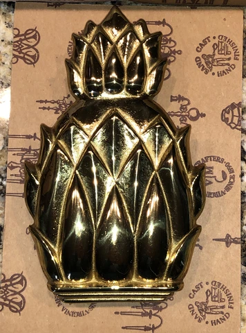 Vintage Pineapple Newport Brass Door Knocker Virginia Metal Crafters Mid Century Cover