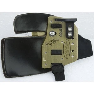 AAE Arizona KSL Gold Anchor Tab / Vingertab Brass Cordovan - Picture 1 of 2