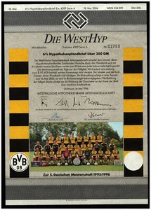 BVB 09 Borussia Dortmund Meisteranleihe 1995-96 zur 5. Dt. Meisterschaft/Fußball - Bild 1 von 5