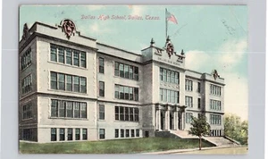 Dallas High School building view - Dallas Texas - German made postcard  - Picture 1 of 2