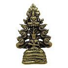 Statue en laiton amulette thaïlandaise serpent empereur Bouddha Naga Prok