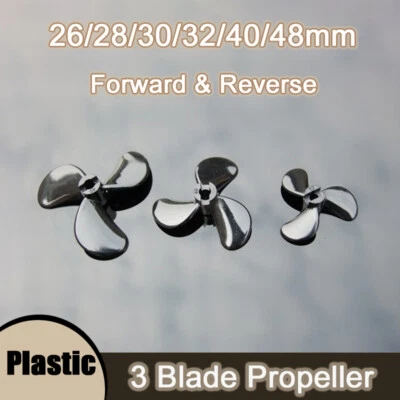 3 Blatt Propeller PC Material Kunststoff Propeller für RC Boot Model DIY 28-48mm - Bild 1 von 4