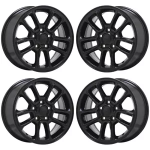 17" Jeep Grand Cherokee Gloss Black wheels rims Factory OEM set 9178 - Picture 1 of 8