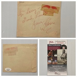 Jane Withers Signed Autograph 4x5 Album Page with Lipstick - JSA - FREE S&H!