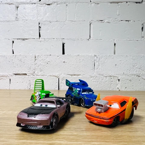 Tuners Lot DJ Wingo Snot Rod Boost with Flames Disney Pixar Diecast Metal Cars Cover