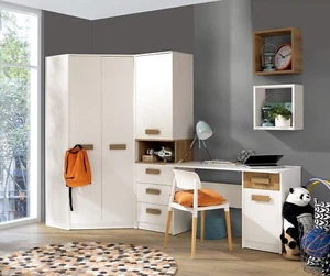 Grant 16 set für Jugendzimmer Eckschrank Bücherregal Schreibtisch 2x Wandregal - Bild 1 von 8