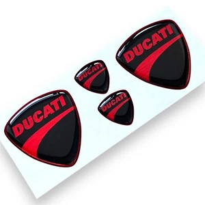 Ducati red 3D domed epoxy sticker set - Picture 1 of 3