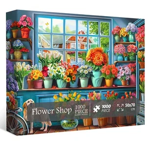 Flower Shop Jigsaw Puzzle 1000pc by LarkiPuzz - Bild 1 von 7