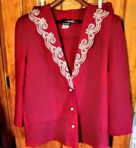 💃1X Conjunto de chaqueta y falda Whirlaway Frocks ROJO 2 piezas ABSOLUTAMENTE PRECIOSO - Imagen 1 de 8