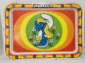 Rare Vintage Peyo Smurfette TV Tray 1983 - Picture 1 of 4