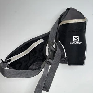 Salomon Hydro 45 Hydration Belt Bag Black Gray Running Hiking - Picture 1 of 8