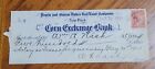 1901 Check No. 2 Peoria and Bureau Valley Rail Road Co.  Corn Exchange Bank NASH