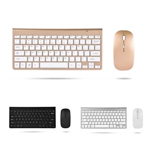 Slim 2.4GHz Wireless Keyboard And Mouse Kit For Desktop Laptop UK - Picture 1 of 8