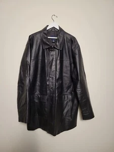Harbor Bay Men's 100% Leather Coat - 2XLT - Lightly Used - Picture 1 of 7