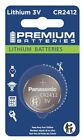 Premium Panasonic Cr2412 Batteries 3V Lithium Coin Cell (5 Batteries)