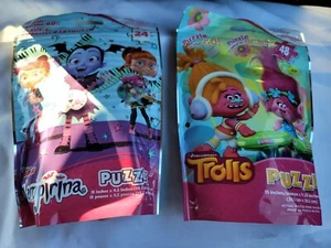 Trolls & Vampirina Puzzle On The Go Sacchetti richiudibili regali di Natale calza stuffer - Foto 1 di 10
