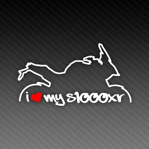 S1000XR Love Silhouette Motorrad Aufkleber Sticker 15x8cm - Picture 1 of 3