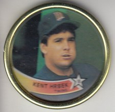 1989 Topps Coins Minnesota Twins Baseball Card #42 Kent Hrbek