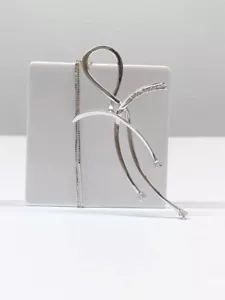 Collar Colgante Cruz Bautizo Regalo Oro 18KT Diamante Natural F Color Vs - Imagen 1 de 7