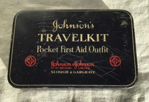 Old Johnson & Johnson Travelkit Tin Pocket First Aid Outfit Slough & Gargrave. - Picture 1 of 8