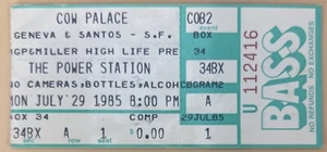POWER STATION 1985 Concert Ticket Stub Cow Palace San Francisco - Picture 1 of 1