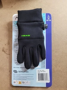 HEAD Touchscreen Gloves Black Kids Size Large 10-12 M9D - Picture 1 of 2