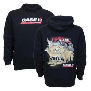 Case IH Magnum in Field Black Hooded Sweatshirt EXC-380