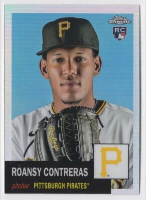 2022 Topps Chrome Platinum REFRACTOR Roansy Contreras Rookie Pittsburgh Pirates - Image 1 of 2