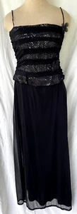 ASHLEE..BLACK.MAXI..FULL LENGTH..EVENING..PARTY..BUTTERFLY PINS..DRESS..12 - Picture 1 of 5