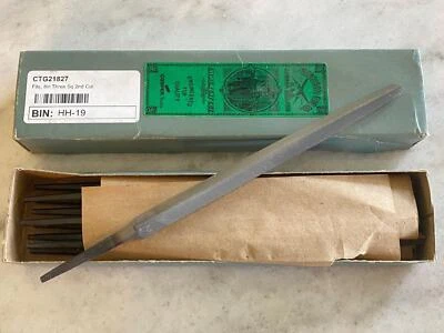 1 new NICHOLSON #16069 - 8" Three 3 Square Second 2ND Cut Hand File, Made in USA - Image 1 of 4