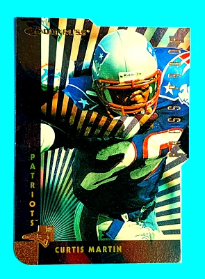 1997 Donruss Press Proof GOLD Die-Cut #7 Curtis Martin Patriots RC NM MINT /500 - Image 1 of 2