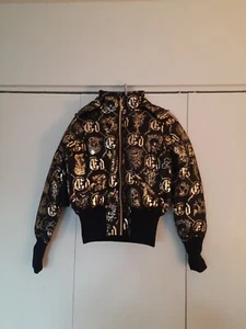 Bomber Ed Hardy donna XS nero e oro logo nuovo con etichetta - Foto 1 di 2
