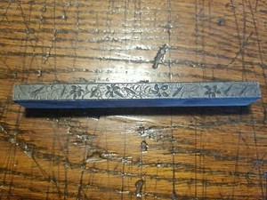 Vintage Letterpress Printing Block Advertising Logo- Flower Boader-B1 - Picture 1 of 7
