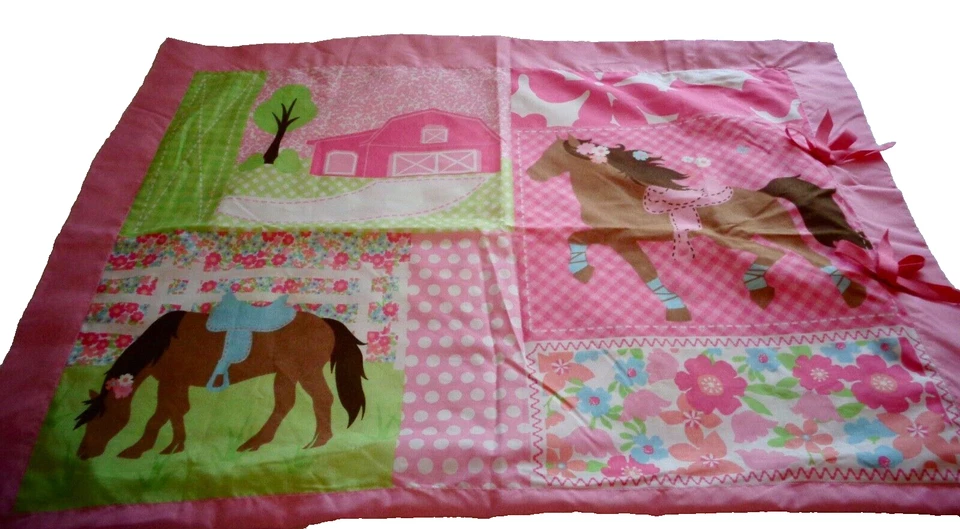 Edredón doble y 1 farsa con decoración de caballo y 2 cenefas de ventana a juego de Circo   Foto 1 de 4