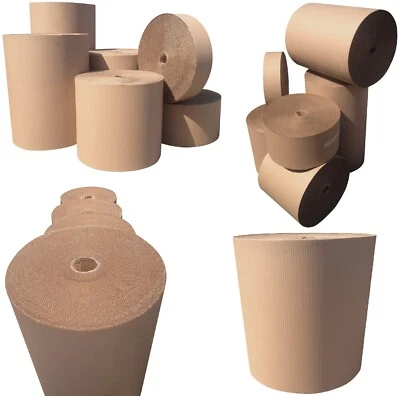 CORRUGATED CARDBOARD PAPER ROLLS SHEETS 300mm 500mm 750mm 10m 20m 30m 50m 75m - Image 1 of 4