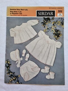 Sirdar Knitting Pattern 205 - Baby' Set for a Girl - VGC - Picture 1 of 2