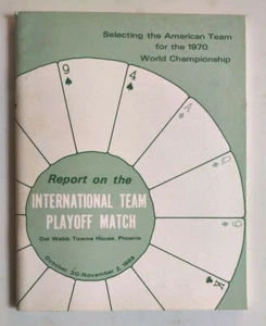 1969 International Team Playoff Match -- Bridge Phoenix 1969 - Foto 1 di 2