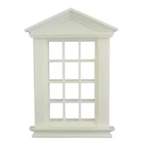 Dollhouse White Plastic Georgian Window Frame 12 Pane 1:12 Scale DIY Builders - Picture 1 of 9