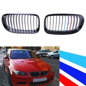 FOR BMW E90 Sedan E91 Touring 2009-11 FRONT KIDNEY GRILLE GLOSS M COLOR M STYLE - Picture 1 of 8
