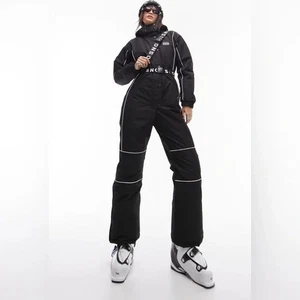 TOPSHOP SNO Tuta da sci impermeabile con cintura taglia US 8/UK taglia 12 (L2-B7) - Foto 1 di 10