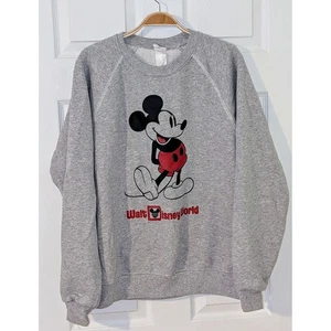 Felpa girocollo Walt Disney World Topolino grigia grafica adulto M - Foto 1 di 8