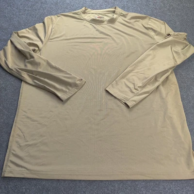 Camisa técnica resistente a la intemperie para hombre grande beige capa base resistente al calor al aire libre cálida básica Foto 1 de 4
