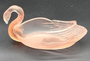 Rosa Milchglas Kunstglas Schwan Schmuck Halter Schlüssel Schmuck Halter Tablett - Bild 1 von 7