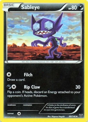 Sableye 68/146 XY Base Set Uncommon - LP - Image 1 of 2
