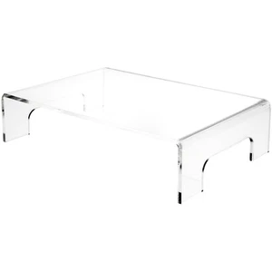 Elevador de exhibición de acrílico Plymor con asas de bandeja, 5" H x 21" W x 14" D (3/8" de espesor) - Imagen 1 de 1
