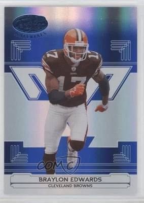2006 Leaf Certified Materials Mirror Blue /50 Braylon Edwards #36 - Image 1 of 2