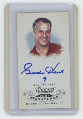 2008-09 UPPER DECK CHAMP'S Gordie Howe MINIS SIGNATURES AUTO SP Rare!!! - Image 1 of 2