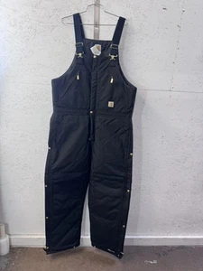 Carhartt R-33 Insulated Bib Overalls Black Size 36x32 (WCP032748) - Bild 1 von 7
