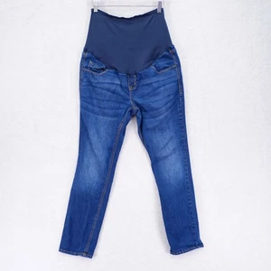 Old Navy Maternity Full Panal Skinny Blue Jeans -12 Short- Low Rise 34 / 28 - Picture 1 of 6